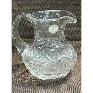 Cut Crystal  - Milk Pitcher Made In POLAND 5"T  x 6" W (1652)